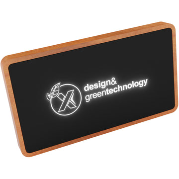 SCX.design P36 5000 mAh draadloze powerbank met oplichtend logo