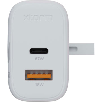 Xtorm XEC067G GaN² Ultra wandoplader 67 W met UK stekker