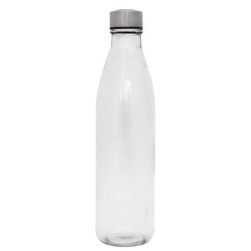 Glazen Fles met RVS Dop 1L H2O